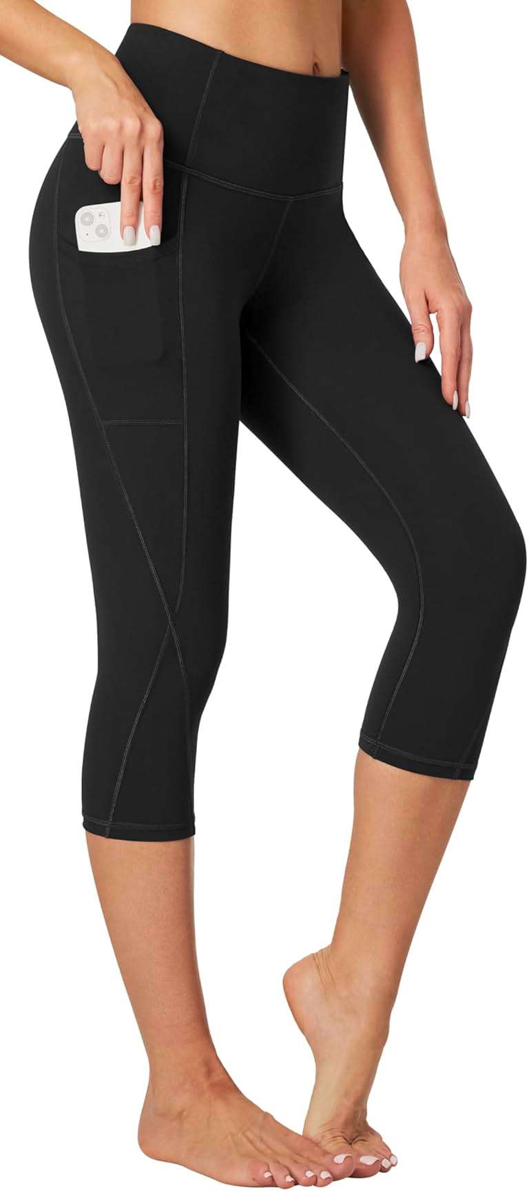 Heathyoga Capri Leggings for Women High Waisted Capri Leggings with Pockets for Women Tummy Control Yoga Pants Women - Image 1