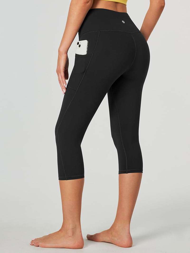 Heathyoga Capri Leggings for Women High Waisted Capri Leggings with Pockets for Women Tummy Control Yoga Pants Women - Image 2
