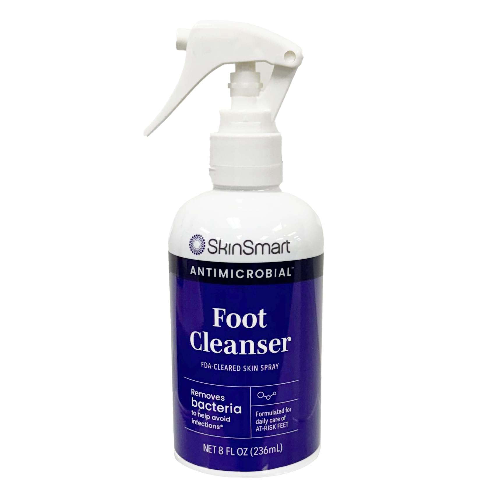 SkinSmart Daily Foot Cleanser for Advanced Foot Hygiene 8 ounce Spray - Image 1