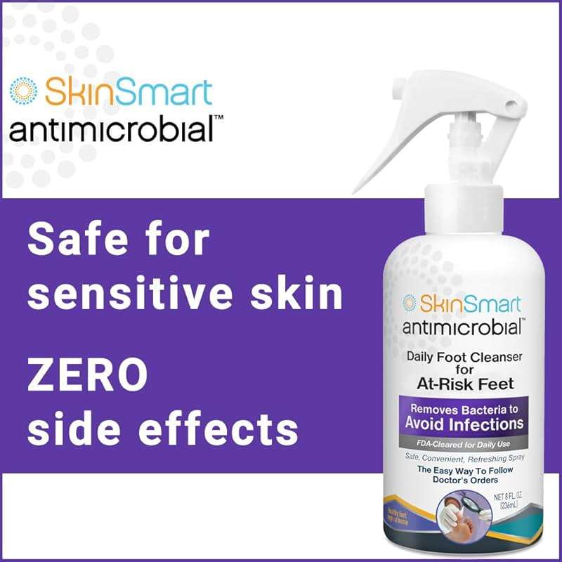 SkinSmart Daily Foot Cleanser for Advanced Foot Hygiene 8 ounce Spray - Image 5
