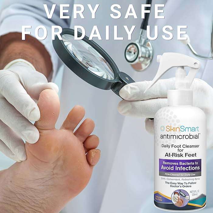 SkinSmart Daily Foot Cleanser for Advanced Foot Hygiene 8 ounce Spray - Image 7