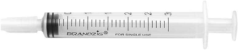 3ml Syringe With Cap (100 Pack) | Oral Dispenser Without Needle, Luer Slip Tip | Individually Wrapped Medicine Dropper For Infants & Pets - Image 3