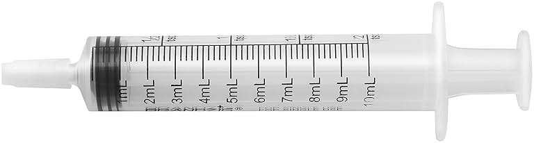 10ml Oral Syringe With Cap (100 Pack) | Oral Dispenser Without Needle, Luer Slip Tip | Individually Wrapped Medicine Dropper For Infants & Pets - Image 3