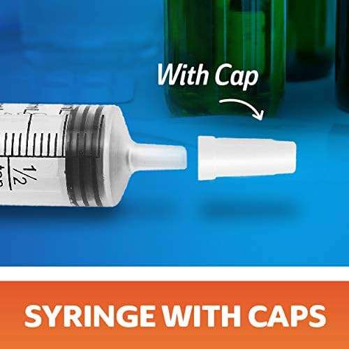 10ml Oral Syringe With Cap (100 Pack) | Oral Dispenser Without Needle, Luer Slip Tip | Individually Wrapped Medicine Dropper For Infants & Pets - Image 5