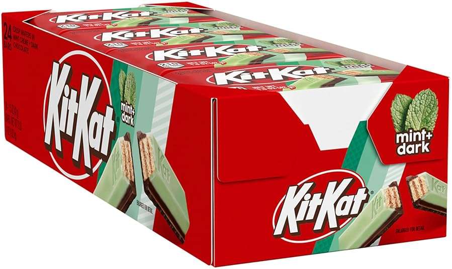 KIT KAT DUOS Dark Chocolate Mint Wafer Candy Bars, 1.5 oz (24 Count) - Image 4
