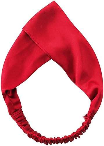 ZIMASILK 100% Mulberry Silk Headband, Elastic Twisted Hair Wrap Turban for Women, Non-Slip Sleep Silk Hair Accessory (Burgundy) - Image 1