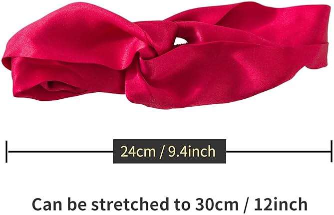 ZIMASILK 100% Mulberry Silk Headband, Elastic Twisted Hair Wrap Turban for Women, Non-Slip Sleep Silk Hair Accessory (Burgundy) - Image 2