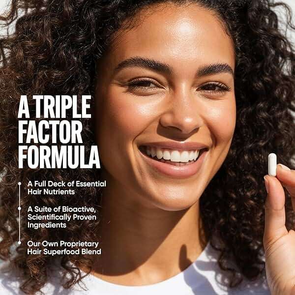 TRU BLOOM Hair Growth Vitamins | Clinically Proven Hair Supplement for Fuller, Thicker Hair | Biotin, Collagen, Keratin, MSM, Zinc, D3 + Hair Superfoods | 2 Month Supply - Image 3