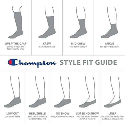Champion Men's Crew Socks – Moisture-wicking Athletic Socks With Cushioning & Arch Support (Size 6-12) - Image 4