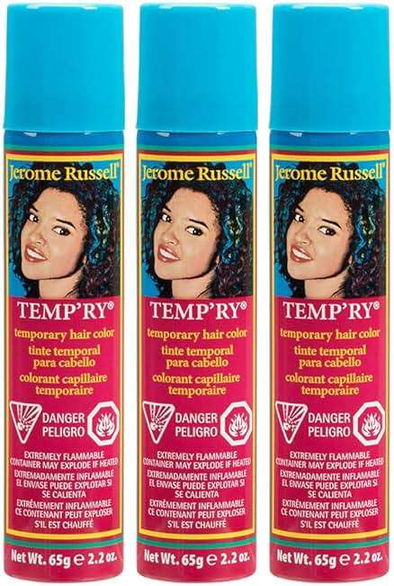 Jerome Russell Blonde Temporary Hair Color Spray - Temporary & Washable Blonde Hair Dye, Root Touch Up Hairs Color Spray, 2.2 oz x 3 Pack - Image 1