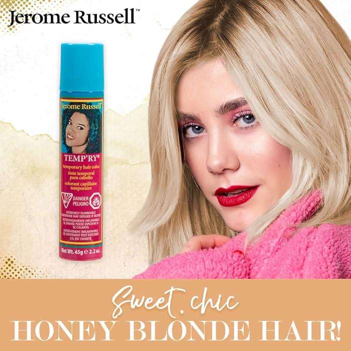 Jerome Russell Blonde Temporary Hair Color Spray - Temporary & Washable Blonde Hair Dye, Root Touch Up Hairs Color Spray, 2.2 oz x 3 Pack - Image 2