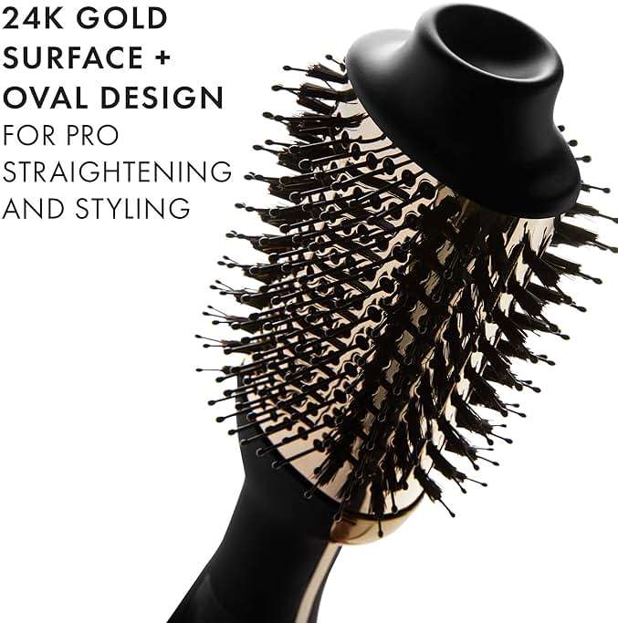 HOT TOOLS 24K Gold Blow Dryer Brush, Round Brush Blow Dryer for Salon-Worthy Blowouts in One Step, Fast Styling & Long-Lasting Results - Image 3