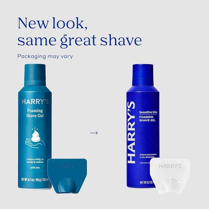 Harry's Original Shaving Kit for Men - Razor Handle, 5 Razor Blade Refills, Foaming Shave Gel, and Travel Blade Cover - TSA Approved Travel Essentials - German Engineered - Ember - Image 2