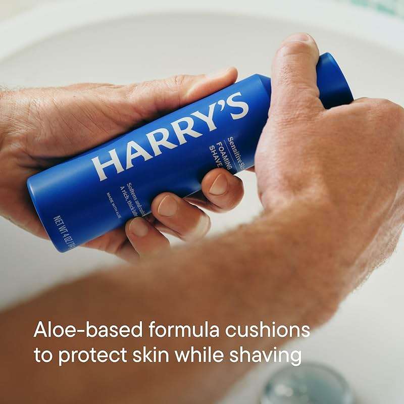Harry's Original Shaving Kit for Men - Razor Handle, 5 Razor Blade Refills, Foaming Shave Gel, and Travel Blade Cover - TSA Approved Travel Essentials - German Engineered - Ember - Image 7