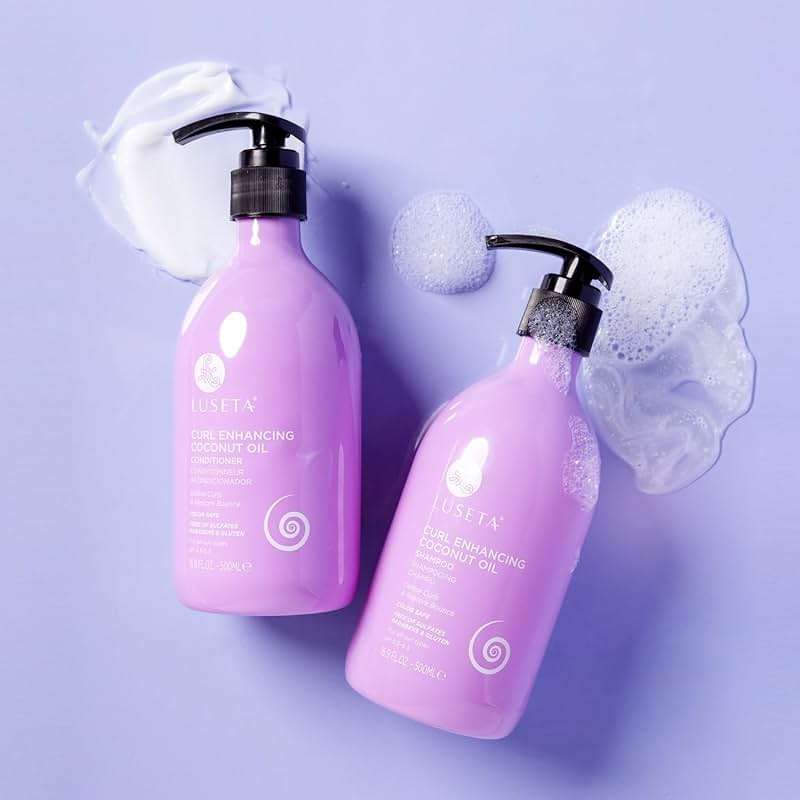 Luseta Curly Hair Shampoo and Conditioner Set with Coconut Oil, Unlimited Bounce and Definition for wavy and Coily hair, Reduce Frizz and Repair Dry Hair, for All Curl Types Sulfate Free 16.9Fl oz×2 - Image 5