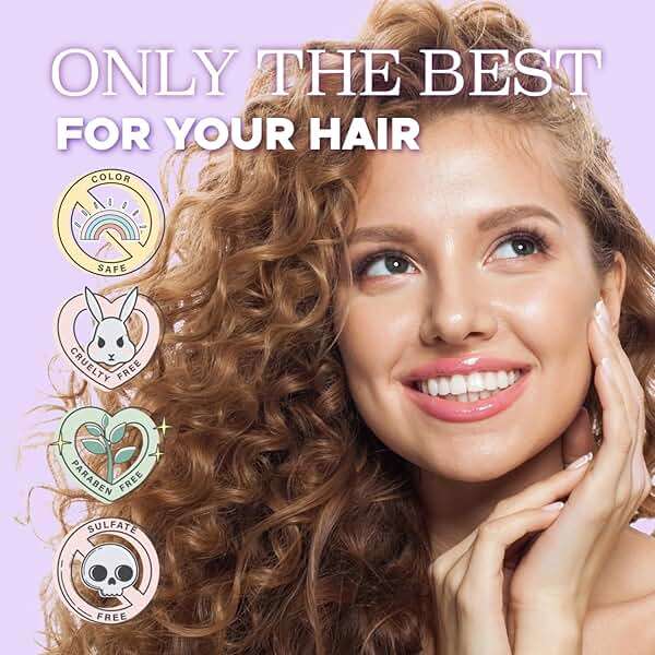 Luseta Curly Hair Shampoo and Conditioner Set with Coconut Oil, Unlimited Bounce and Definition for wavy and Coily hair, Reduce Frizz and Repair Dry Hair, for All Curl Types Sulfate Free 16.9Fl oz×2 - Image 8