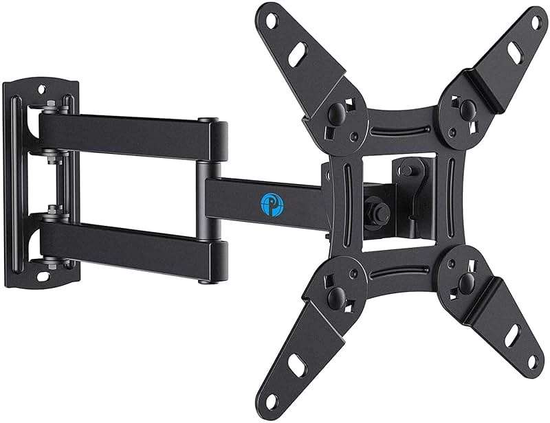 Pipishell Full Motion TV Wall Mount for Echo Show 21/15 and 13-43 Inch Flat Curved Screen TVs & Monitors, Max VESA 200x200mm up to 44lbs, TV Mount Wall Bracket with Rotation Swivel Tilt Extension - Image 1