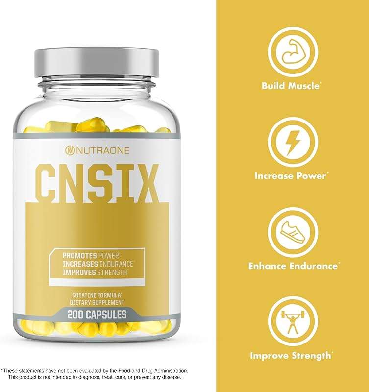 NutraOne CNSix Creatine Capsules Creatine HCL to Help Build Lean Muscle* (600mg - 200 Capsules) - Image 4