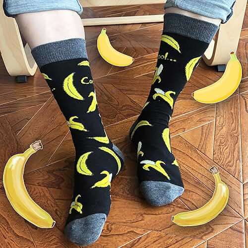 BISOUSOX Funny Socks for Men, Crazy Novelty Mens Dress Socks, Silly Funky Birthday & Father's Day Socks Size 8-12 - Image 4