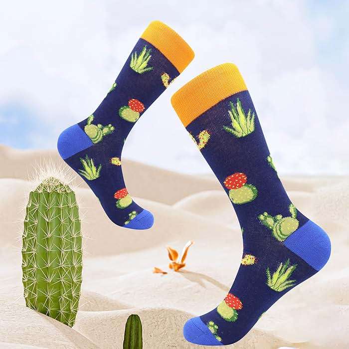 BISOUSOX Funny Socks for Men, Crazy Novelty Mens Dress Socks, Silly Funky Birthday & Father's Day Socks Size 8-12 - Image 5