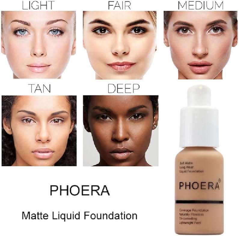 2 Pack PHOERA Foundation, Flawless Soft Matte 24HR Oil Control Full Coverage Foundation Makeup for Women.102 Nude-30ml - Image 3