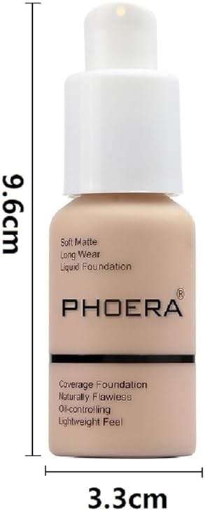 2 Pack PHOERA Foundation,Full Coverage Flawless Soft Matte 24HR Oil Control Liquid Foundation.104 Buff Beige - Image 7