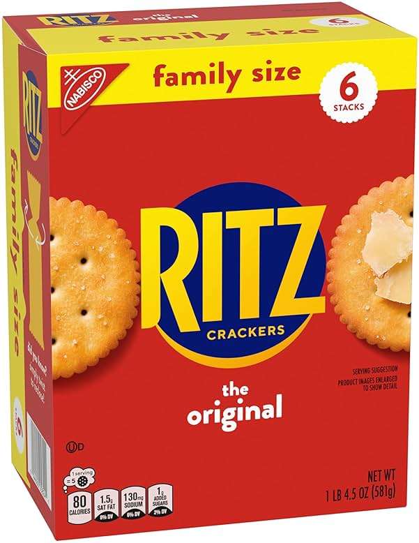 RITZ Original Crackers, Snacks for Kids and Adults, Bulk Lunch Snacks, Family Size, 6 - 20.5 oz Boxes - Image 14