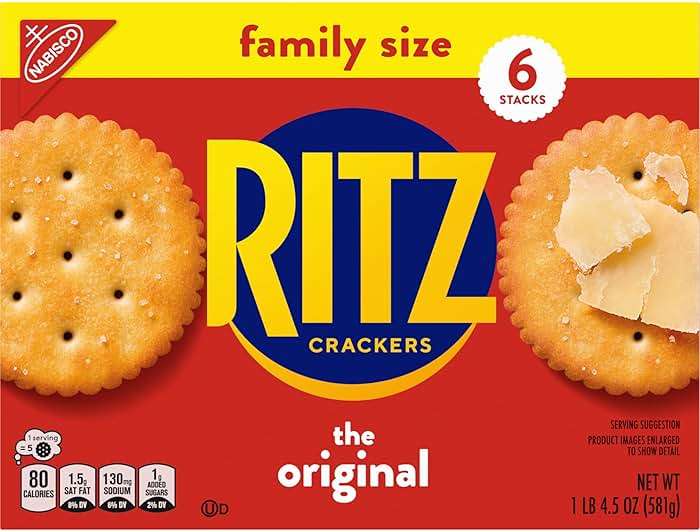 RITZ Original Crackers, Snacks for Kids and Adults, Bulk Lunch Snacks, Family Size, 6 - 20.5 oz Boxes - Image 16