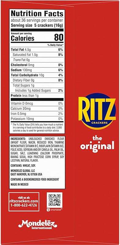 RITZ Original Crackers, Snacks for Kids and Adults, Bulk Lunch Snacks, Family Size, 6 - 20.5 oz Boxes - Image 3