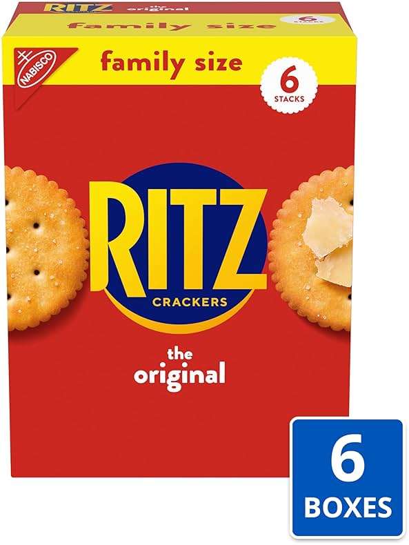 RITZ Original Crackers, Snacks for Kids and Adults, Bulk Lunch Snacks, Family Size, 6 - 20.5 oz Boxes - Image 4