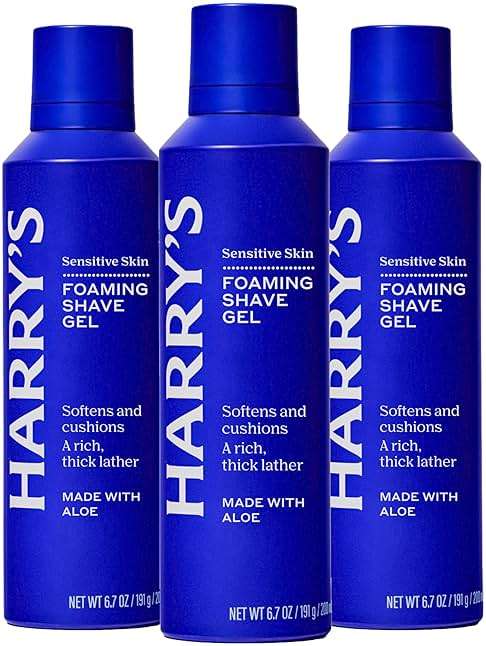 Harry's Foaming Shave Gel for Men with Aloe - (3 Pack) 6.7oz - Soothes and Cushions Skin for Shaving - Safe For Sensitive Skin - Image 1