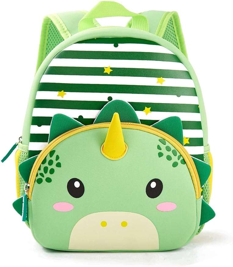 KK CRAFTS Preschool Backpack Toddler Neoprene Animal Schoolbag Lunch backpack for Kids Boys Girls(Dinosaur) - Image 1