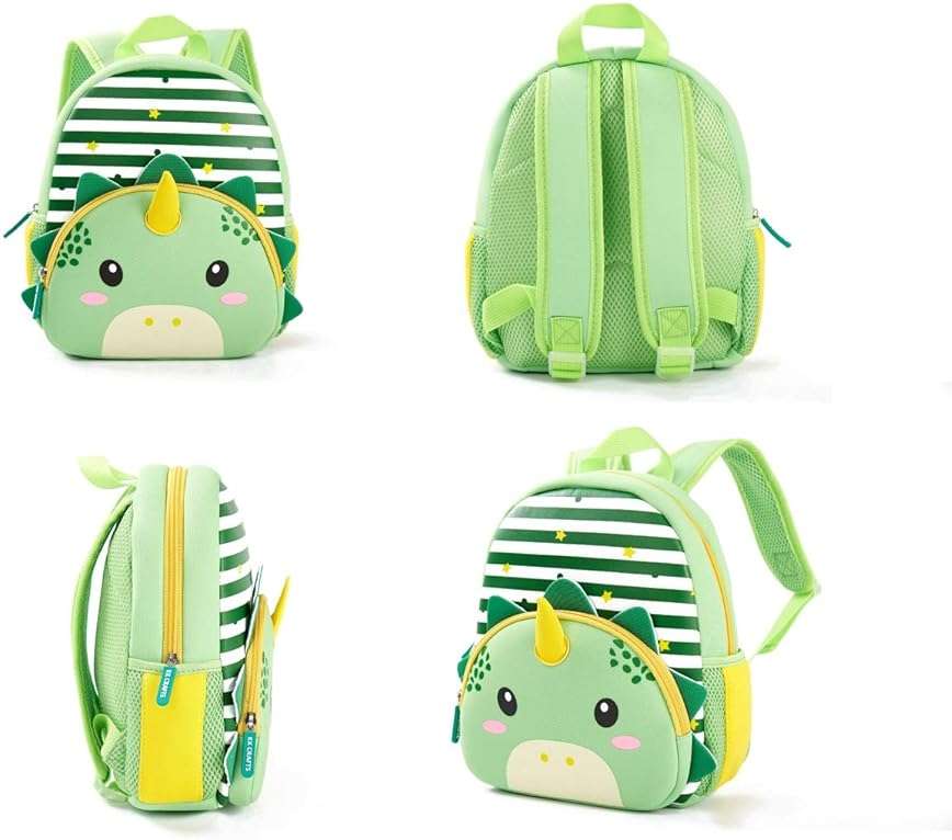 KK CRAFTS Preschool Backpack Toddler Neoprene Animal Schoolbag Lunch backpack for Kids Boys Girls(Dinosaur) - Image 3
