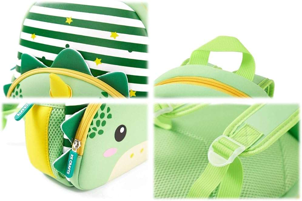 KK CRAFTS Preschool Backpack Toddler Neoprene Animal Schoolbag Lunch backpack for Kids Boys Girls(Dinosaur) - Image 4
