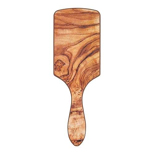 Wet Brush Paddle Hair Brush, Traditional Wood- Ultra-Soft IntelliFlex Detangling Bristles with AquaVent Design For Spreading Hair Treatments Evenly - Pain-Free Hair Brush For Women & Men - Image 2