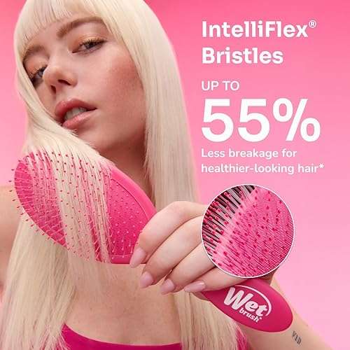 Wet Brush Paddle Hair Brush, Traditional Wood- Ultra-Soft IntelliFlex Detangling Bristles with AquaVent Design For Spreading Hair Treatments Evenly - Pain-Free Hair Brush For Women & Men - Image 6