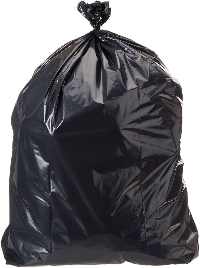 AmazonCommercial 23 Gallon SlimJim Trash Bags for Rubbermaid Receptacles, 1.1 Mil, Black, 150 Count - Image 1