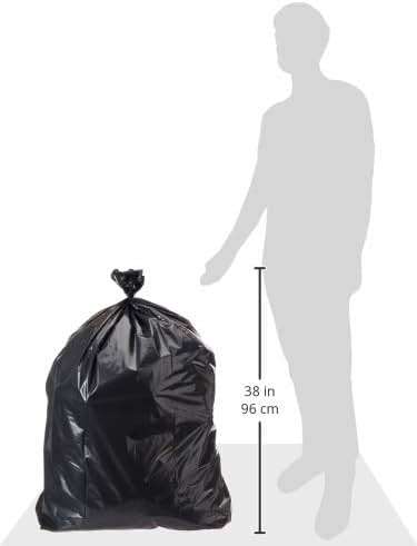 AmazonCommercial 23 Gallon SlimJim Trash Bags for Rubbermaid Receptacles, 1.1 Mil, Black, 150 Count - Image 2