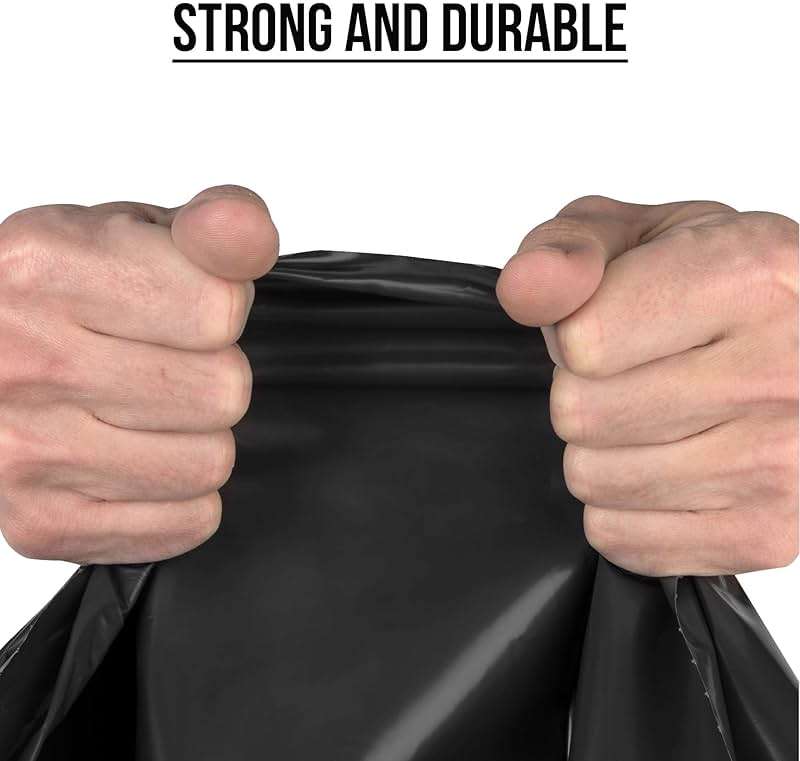 AmazonCommercial 23 Gallon SlimJim Trash Bags for Rubbermaid Receptacles, 1.1 Mil, Black, 150 Count - Image 4