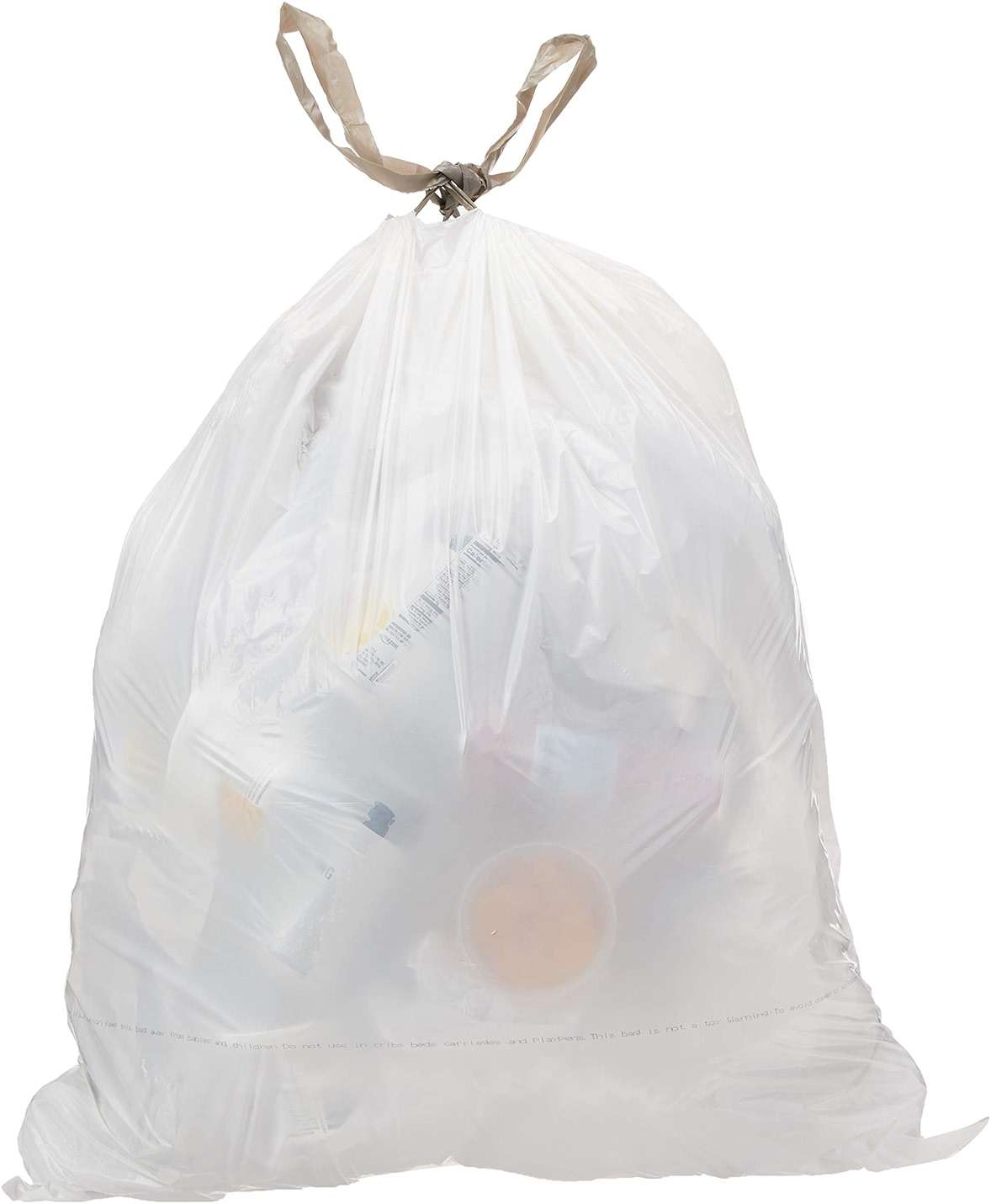 AmazonCommercial 18 Gallon Compactor Bags with Drawstring, 2 Mil, 50 Count - Image 1