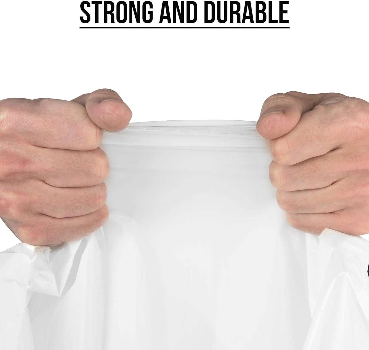AmazonCommercial 18 Gallon Compactor Bags with Drawstring, 2 Mil, 50 Count - Image 2