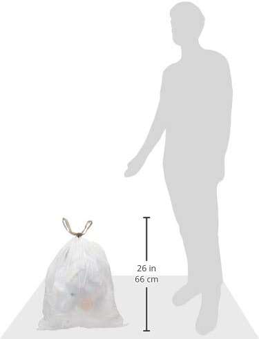 AmazonCommercial 18 Gallon Compactor Bags with Drawstring, 2 Mil, 50 Count - Image 6