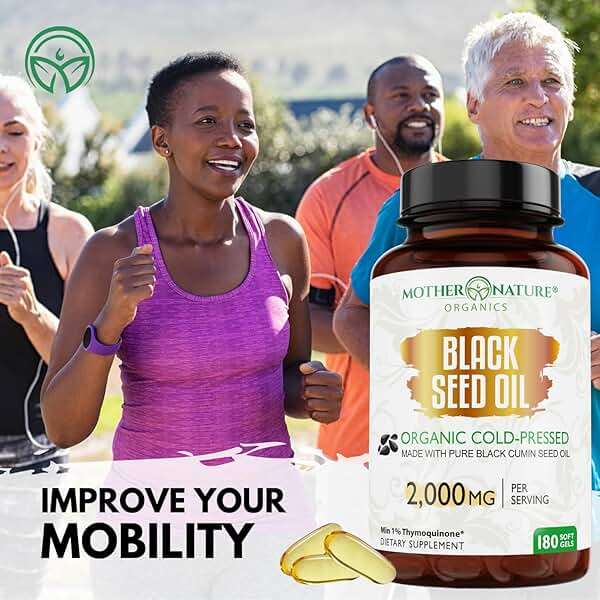 Black Seed Oil Capsules 2000mg Per Serving, Organic Cold Pressed Black Cumin, High TQ, Immune & Joint Support, 180 Count (3 Month Supply) - Image 3
