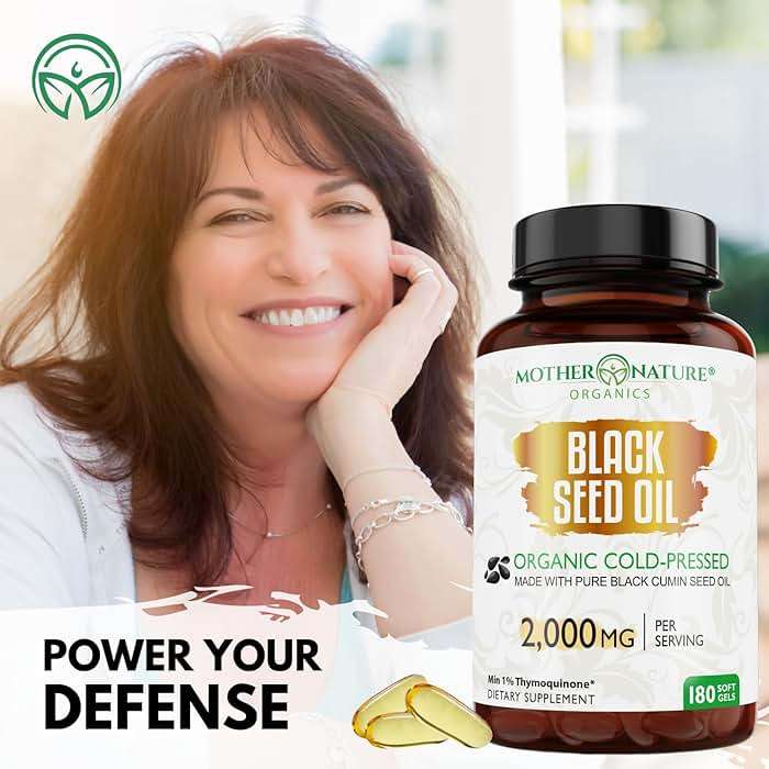 Black Seed Oil Capsules 2000mg Per Serving, Organic Cold Pressed Black Cumin, High TQ, Immune & Joint Support, 180 Count (3 Month Supply) - Image 5
