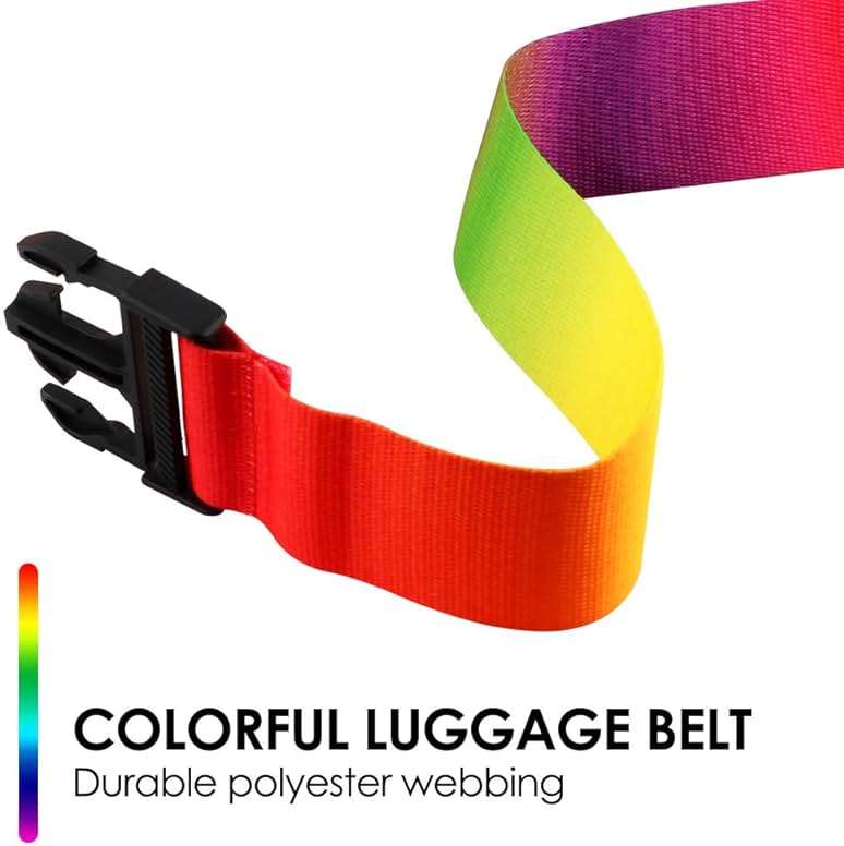 Gutsdoor Colorful 2 Pack Luggage Straps for Suitcases Travel Belt Connector Holds Suitcase Add a Bag Premium Accessories Unique Adjustable Strap - Image 2