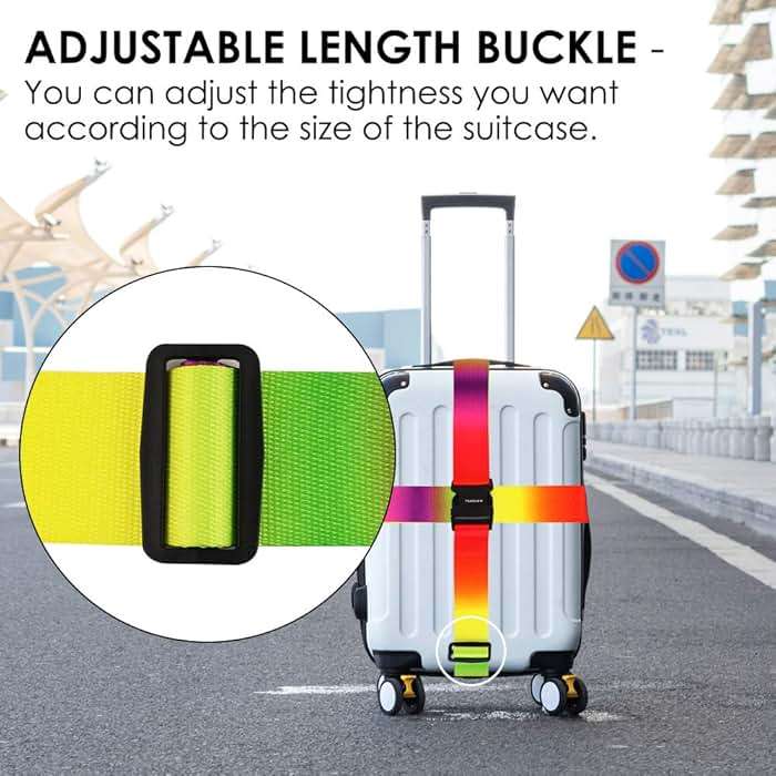 Gutsdoor Colorful 2 Pack Luggage Straps for Suitcases Travel Belt Connector Holds Suitcase Add a Bag Premium Accessories Unique Adjustable Strap - Image 9