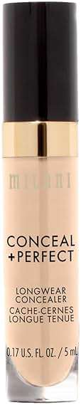 Milani Conceal + Perfect Longwear Concealer Full Coverage Infused with Hyaluronic Acid & Vitamin E, Cover Dark Circles, Blemishes & Skin Imperfections for Long-Lasting Wear - Light Nude - Image 6