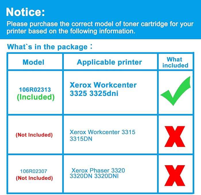 LCL Compatible Toner Cartridge Replacement for Xerox 106R02313 3325 11000 Pages Workcenter 3325 3325dni (1-Pack Black) - Image 2