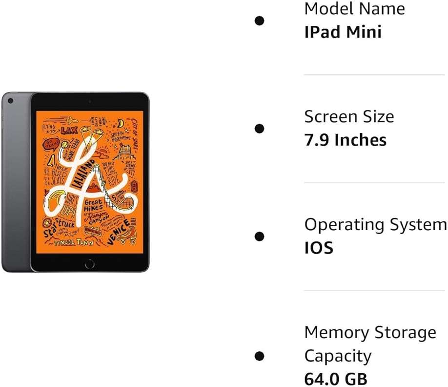 Apple iPad Mini, 5th Gen (Wi-Fi, 64GB) - Space Gray (Renewed) - Image 5
