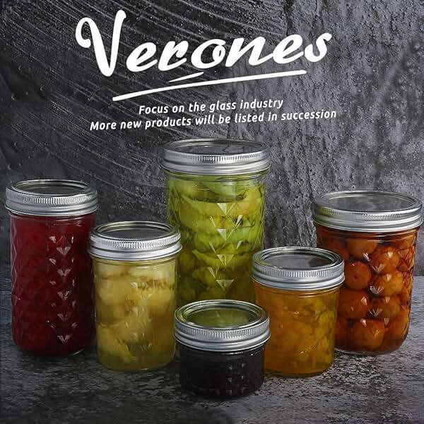 VERONES Mason/Canning Jars, 4 OZ Jelly Jars With Regular Lids and Bands, Ideal for Jam, Honey, Wedding/Shower Favors, DIY Spice Jars, 16 PACK, Extra 16 Lids - Image 7